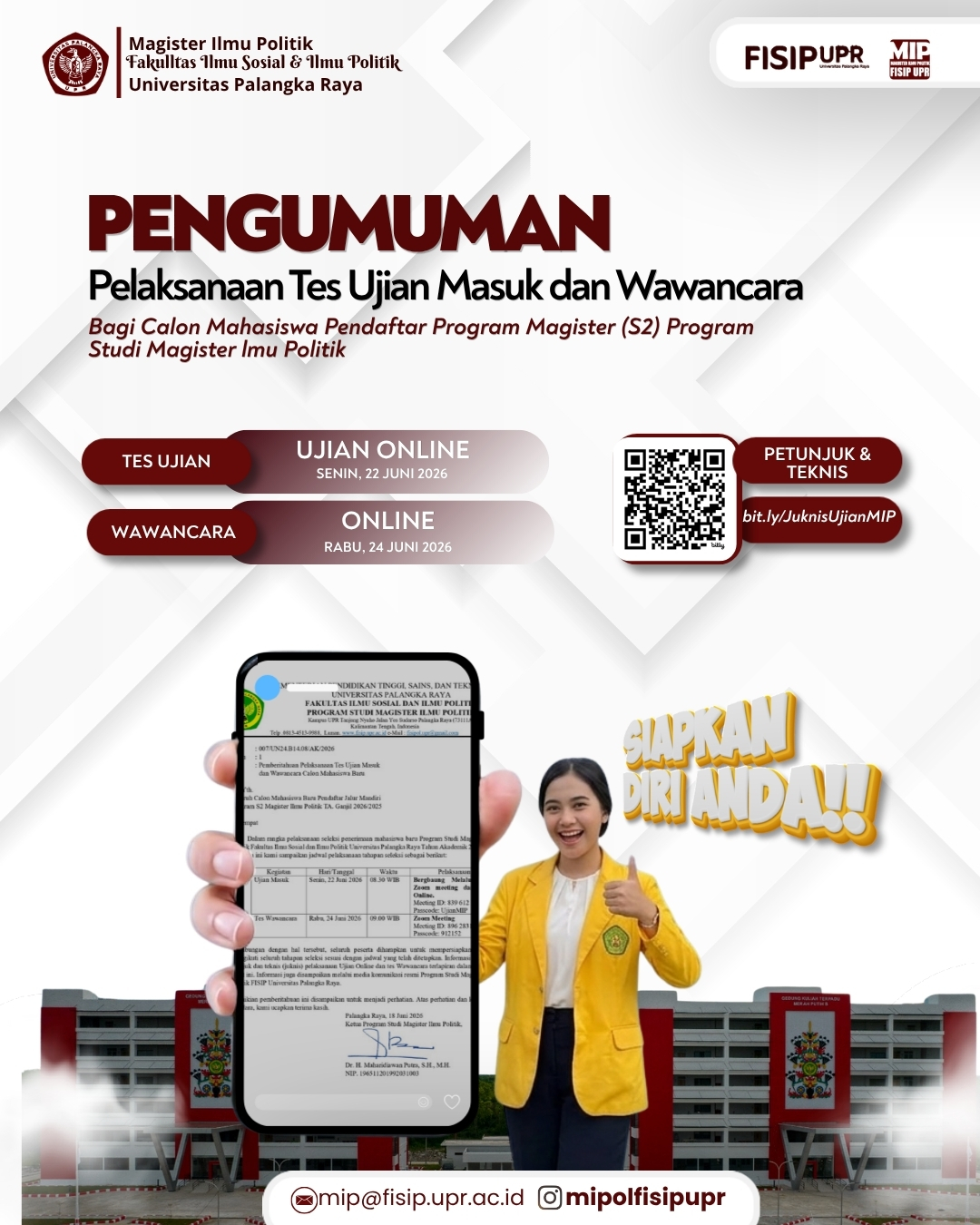 Pengumuman Jadwal Seleksi Tes Tertulis dan Wawancara