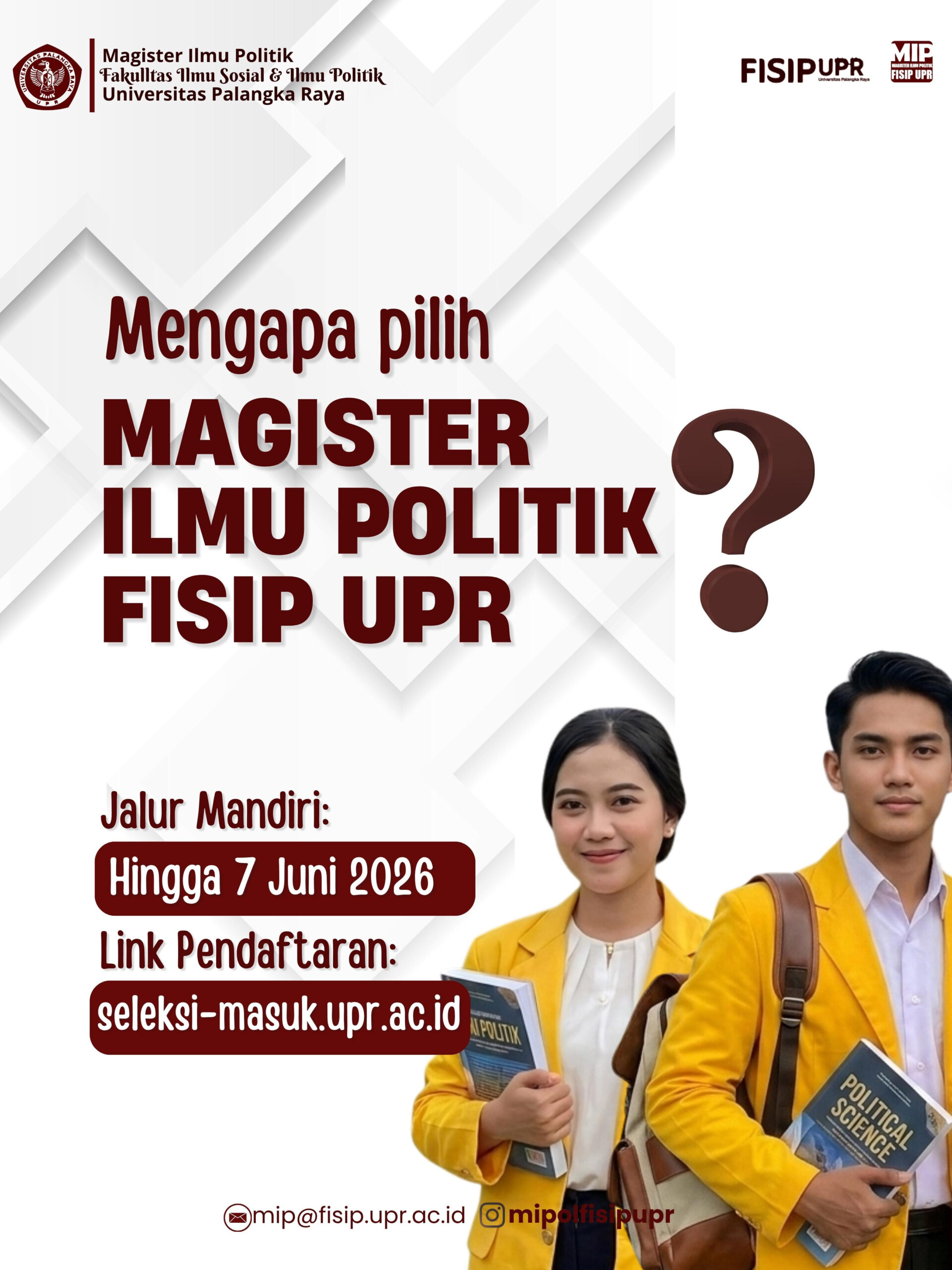 Program Studi Magister Ilmu Politik FISIP UPR, Prodi S2 Ilmu Politik Pertama di Kalimantan